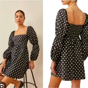 Reformation Michaela Polka Dot Mini Dress Size 4
